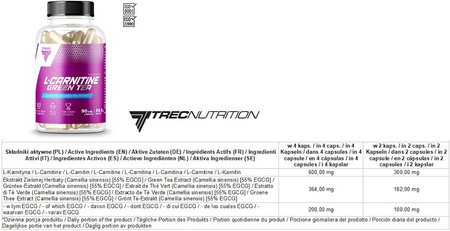 L-CARNITINE + GREEN TEA – L-karnityna z ekstraktem z zielonej herbaty