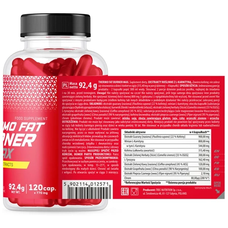 THERMO FAT BURNER MAX – spalacz w kapsułkach