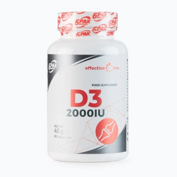 6PAK Effective Line Vitamina D3 2000 IU 90 kaps.