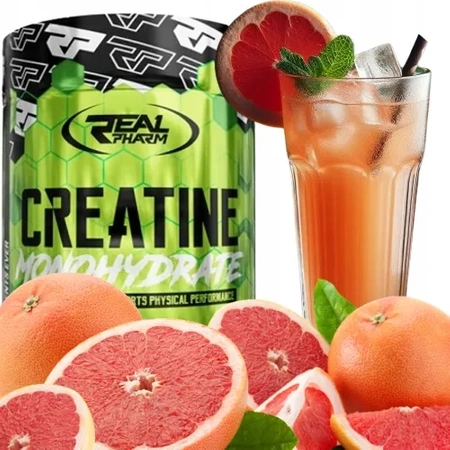 REAL PHARM Creatine Monohydrate - 300g Grapefruit