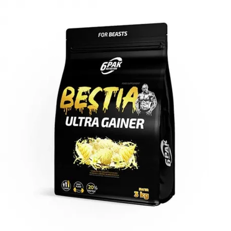 6PAK Nutrition BESTIA ULTRA GAINER - 1000g VanillaIce Flavour