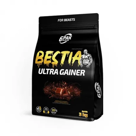 6PAK Nutrition BESTIA ULTRA GAINER - 1000g Chocolate Flavour