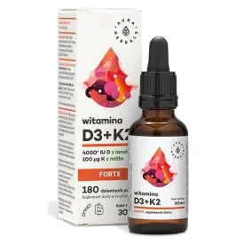 Aura Herbals Witamina D3 4000 IU + K2MK7, Krople