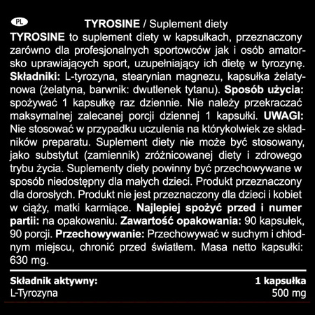 Real Pharm - Tyrosine Tyrozyna 90kaps